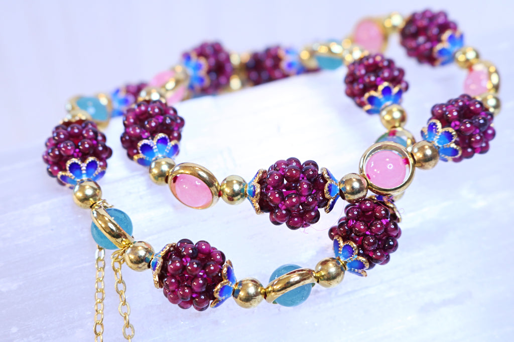 Raspberry Ripple Two-Layer Bracelet - Bali Moon Jewels