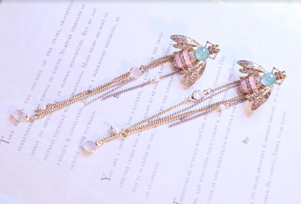 What If I Want To Fly? - Bridgerton Inspired Bee Earrings - Bali Moon Jewels
