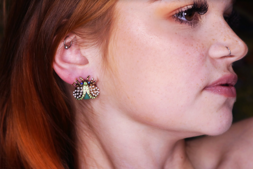 Ladybug Luck Earrings - Bali Moon Jewels