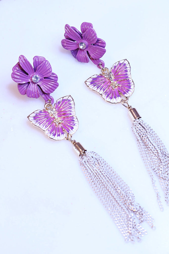 Butterfly Flora Earrings - Bali Moon Jewels