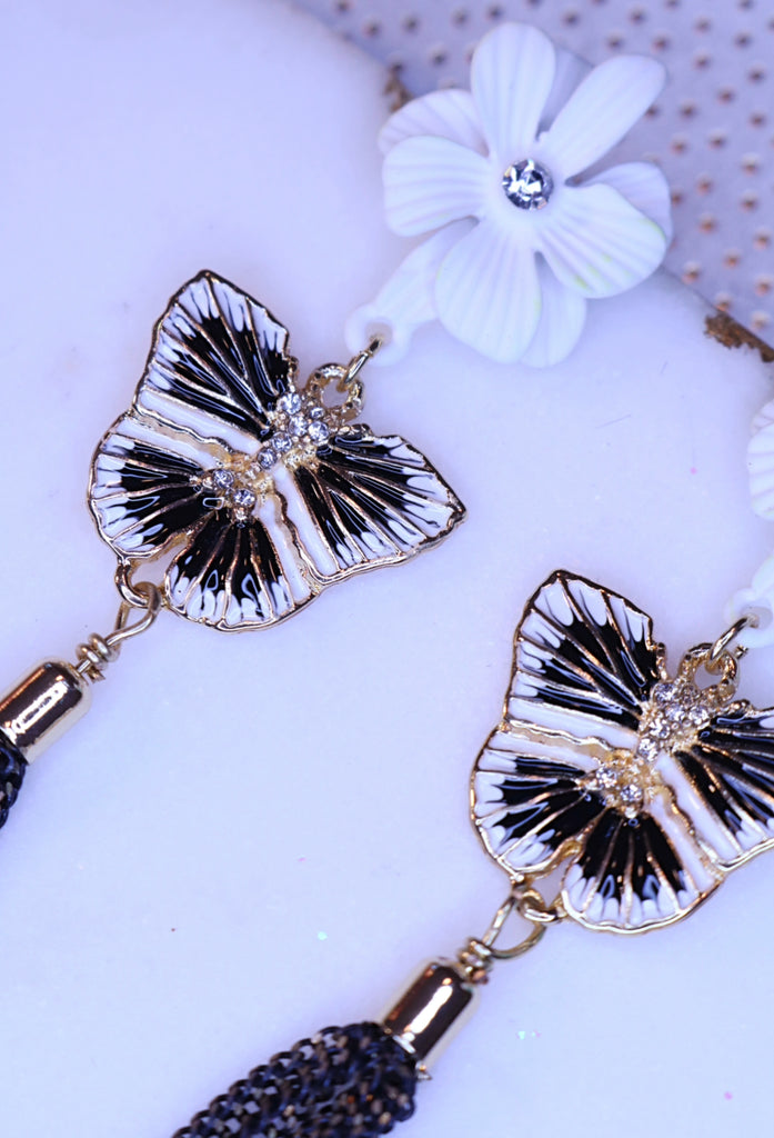 Butterfly Noir Earrings - Bali Moon Jewels