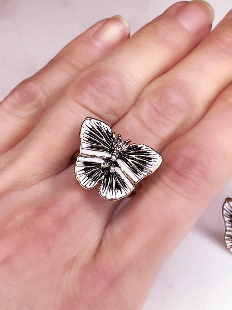 Butterfly Noir Ring - Bali Moon Jewels